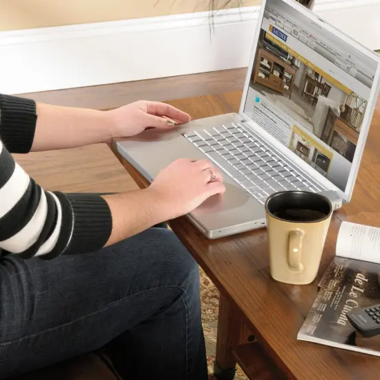 54" Long Cherry Finish Wooden Lift-Top Coffee Table with Hidden Storage and Shelf for Living Room {2}