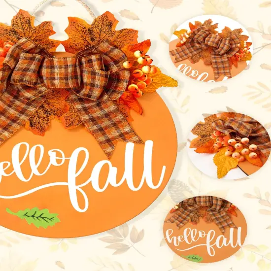 Hello Fall Wreath - 12 Inch {2}