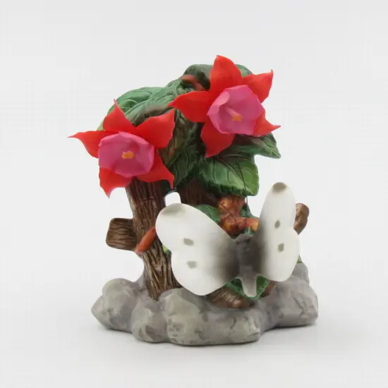 Ceramic Butterfly with Columbine Flower Figurine, Home D&eacute;cor, Gift for Her, Gift for Mom, Nature Lover Gift {2}