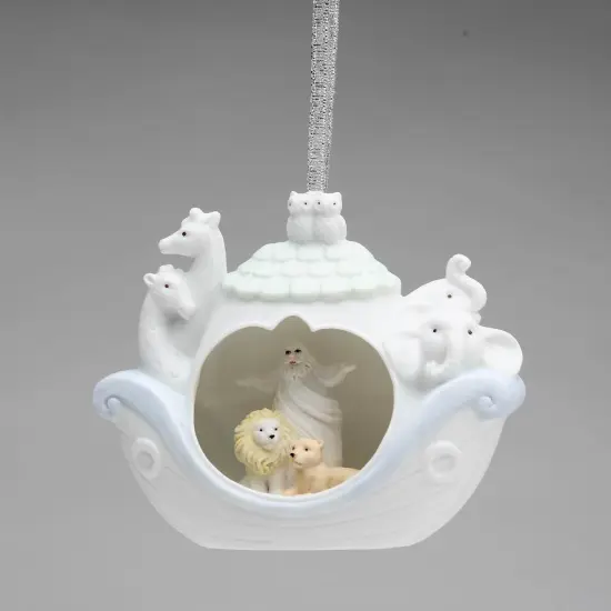 Ceramic Noah's Ark Ornament, Home D&eacute;cor, Religious D&eacute;cor, Religious Gift, Church D&eacute;cor, Baptism Gift {3}