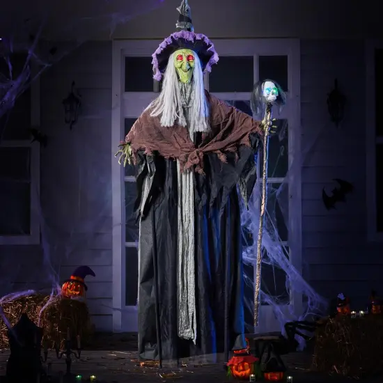 59&rdquo; Halloween Decorations Outdoor Hanging Witch Talking Decor {1}
