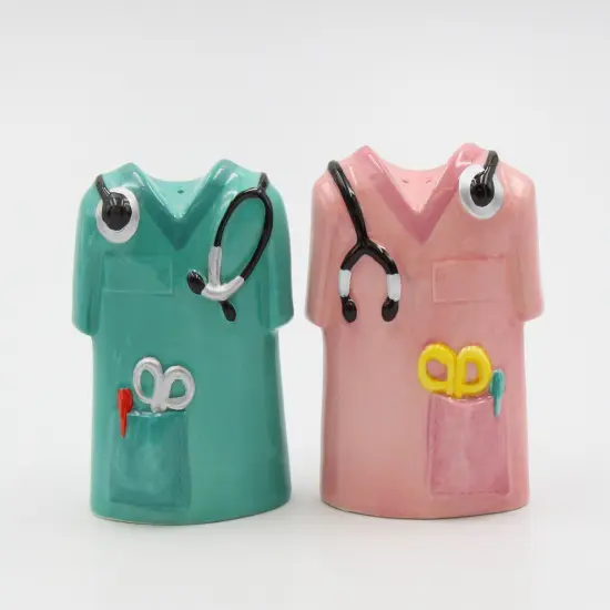 Healthcare Heroes Nurse Scrubs Salt And Pepper Shakers, Home Décor, Gift for Nurse, Kitchen Décor, Dining Table Décor {2}
