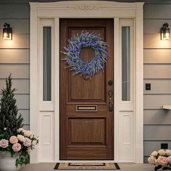 26'' Large Eucalyptus and Lavender Spring Wreath {3}