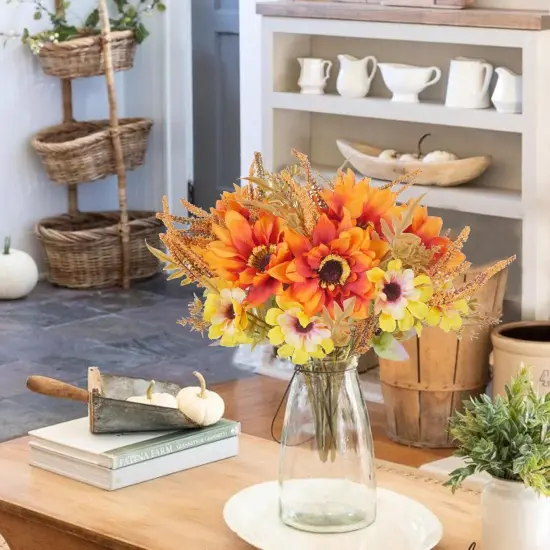 6 Bundles Artificial Fall Flowers {3}