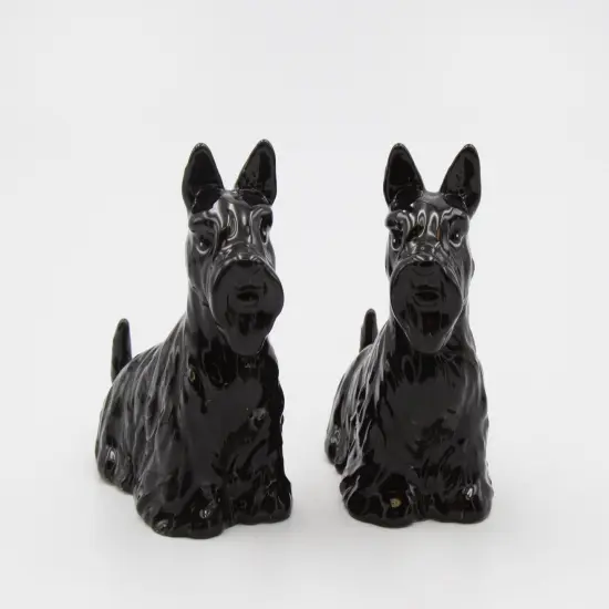 Ceramic Black Scottish Terrier Salt And Pepper Shakers, Home D&eacute;cor, Gift for Her, Gift for Mom, Kitchen D&eacute;cor, Dog Lover Gift, Pet Loss Gift {2}
