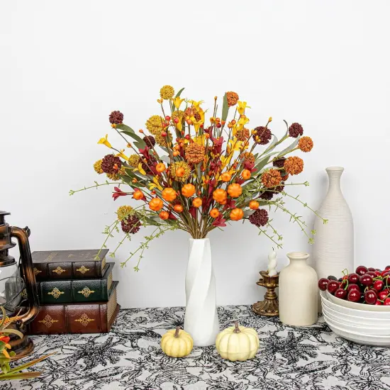 12 Pack Fall Floral Picks - 17 Inch {4}