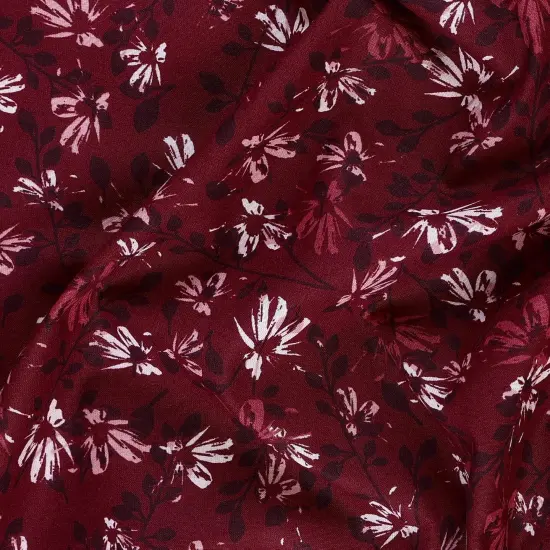 Mook Fabrics Aster Floral Cotton Fabric [108 in. Wide] - By The Yard Pomegranate {2}