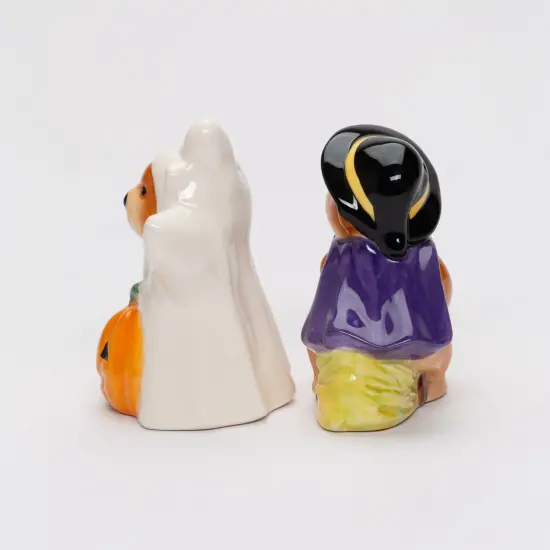 Ceramic Halloween Teddy Bear Witch and Ghost Salt and Pepper Shakers, Gift for Her, Mom, Kitchen D&eacute;cor, Fall D&eacute;cor {4}