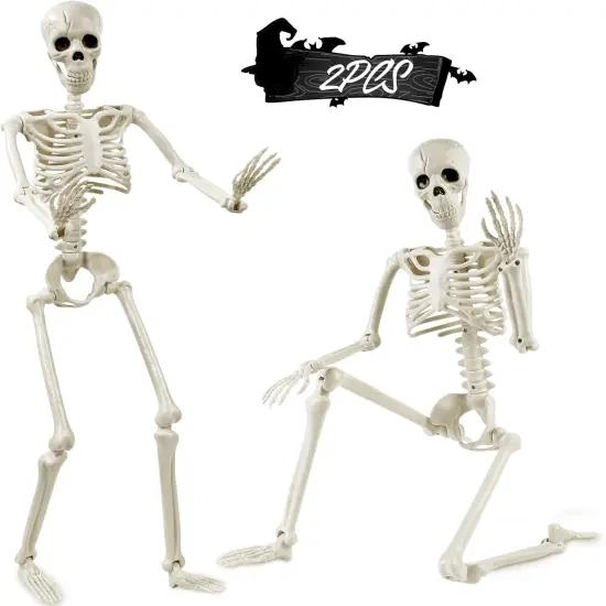 2 Pack 36'' Halloween Skeleton Decorations - 3ft {1}