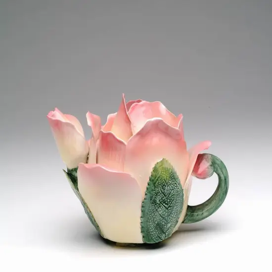 Hand Crafted Ceramic Pink Rose Flower Teapot, Gift for Her, Gift for Mom, Tea Party D&eacute;cor, Caf&eacute; D&eacute;cor, Farmhouse Kitchen D&eacute;cor {3}
