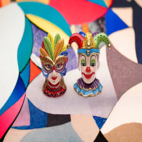 Mardi Gras Parade Ceramic Salt and Pepper Shakers, Home D&eacute;cor, Gift for Her, Gift for Mom, Kitchen D&eacute;cor {2}