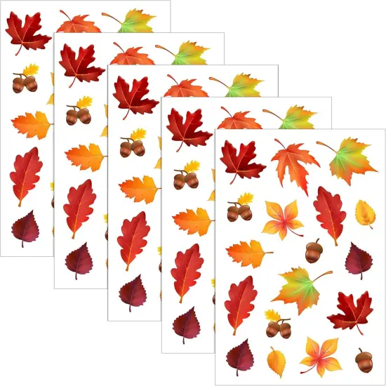 540 Pieces Thanksgiving Fall Autumn Leaves Stickers Maple Leaves Stickers {1}