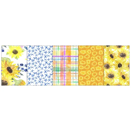 Fabric Editions Fabric Palette Assortment 10"X10" 20/Pkg-5 Each Of 4 Designs -Sunflower {3}
