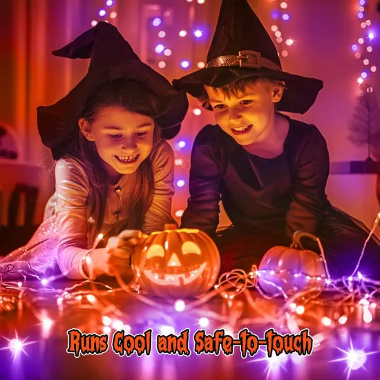 12 Pack Purple Orange Fairy Lights Battery {4}