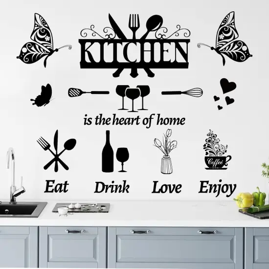 Large Kitchen Wall Decals Dining Room Quotes Wall Stickers {1}