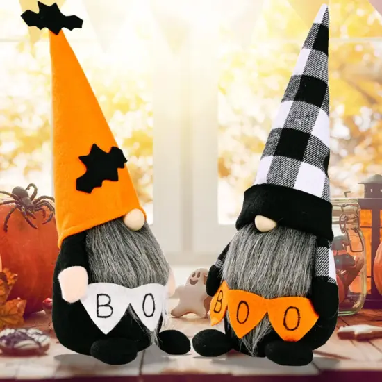 2 Pack Halloween Gnomes Plush Table Decor {4}