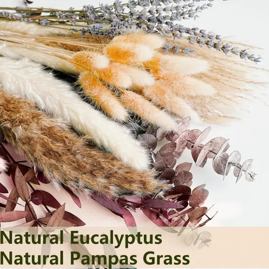 Fall Dried Flower Bouquet with Pampas Grass {3}