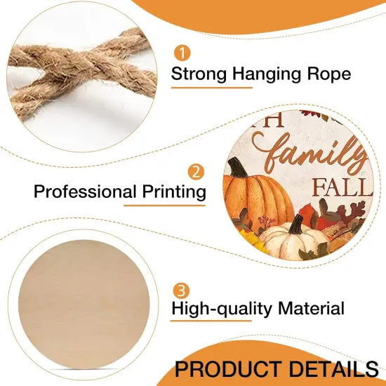 Faith Family Fall Pumpkin Sunflower Front Door Sign {2}