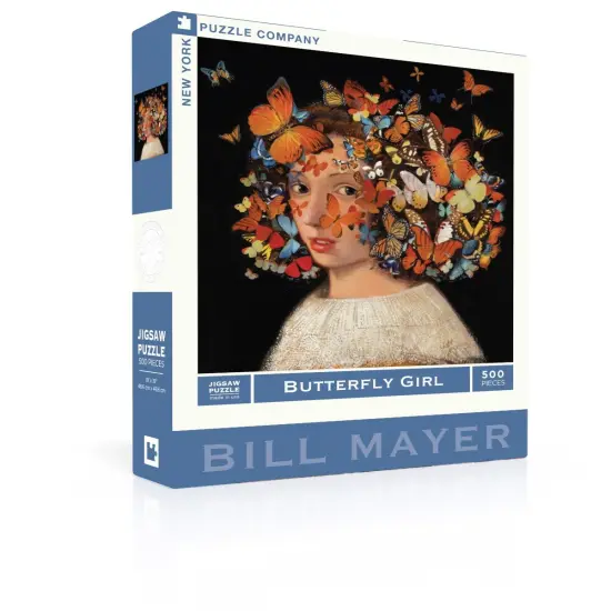 New York Puzzle Company Butterfly Girl 500 Piece Piece Jigsaw Puzzle {2}
