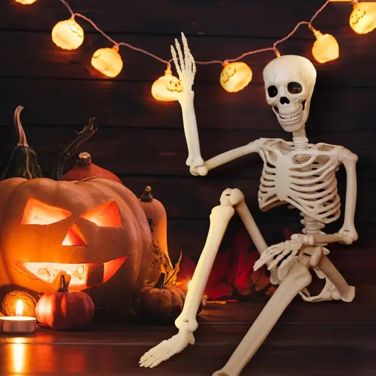 Posable Skeleton Halloween Outdoor Decorations {5}
