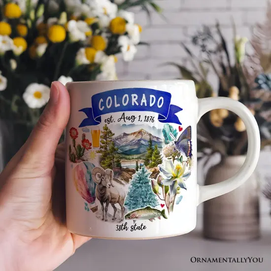 Artistic Colorado State Themes and Landmarks Mug {2}