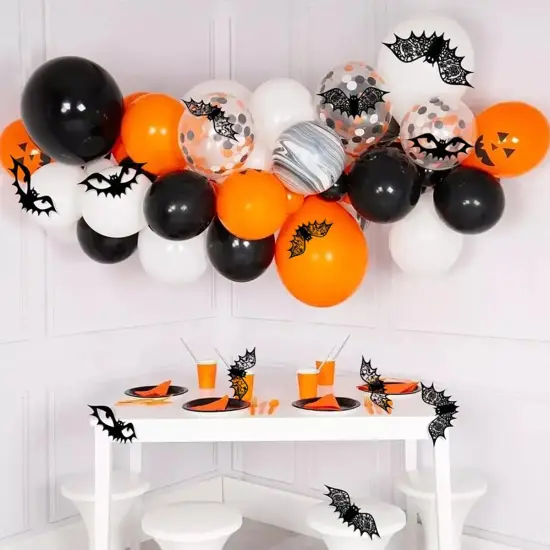 Halloween Decoration 48Pcs Reusable Black Bats Wall Stickers {4}