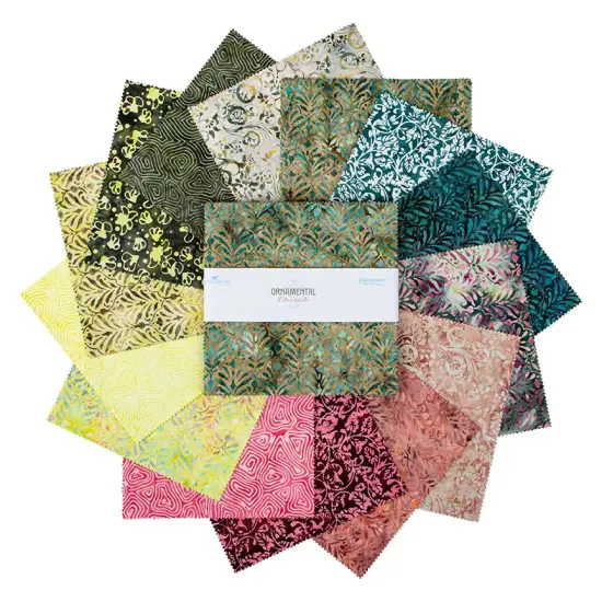 Expressions Batiks 10" Square Pack (Layer Cake / 10" Stacker) in Ornamental Floreale by Riley Blake Designs for Riley Blake (10-23215-42) {2}