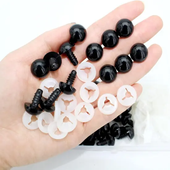 1Box(200Pcs)12mm Spiral Solid Black {3}