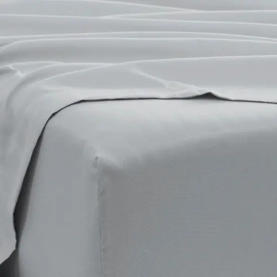 Twin Size 4 Piece Grey Microfiber Sheet Set with Deep Pockets {4}