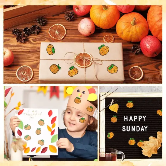 400 Pcs Pumpkins Dazzle Stickers Glitter Pumpkins Stickers Fall {3}