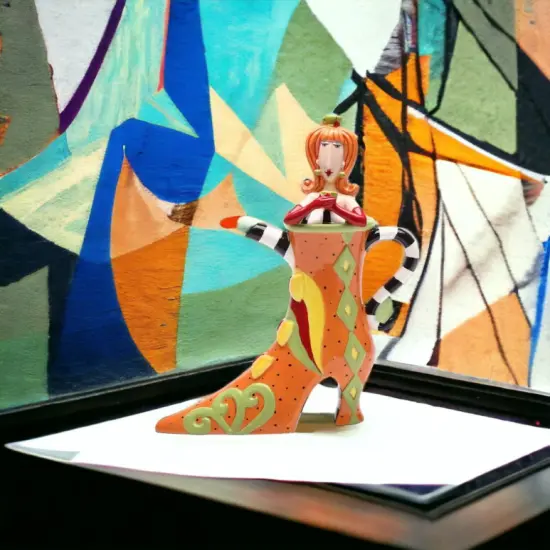 Ceramic High Heel Shoe Teapot, Gift for Her, Gift for Mom, Kitchen D&eacute;cor, Tea Party D&eacute;cor, Caf&eacute; D&eacute;cor {1}