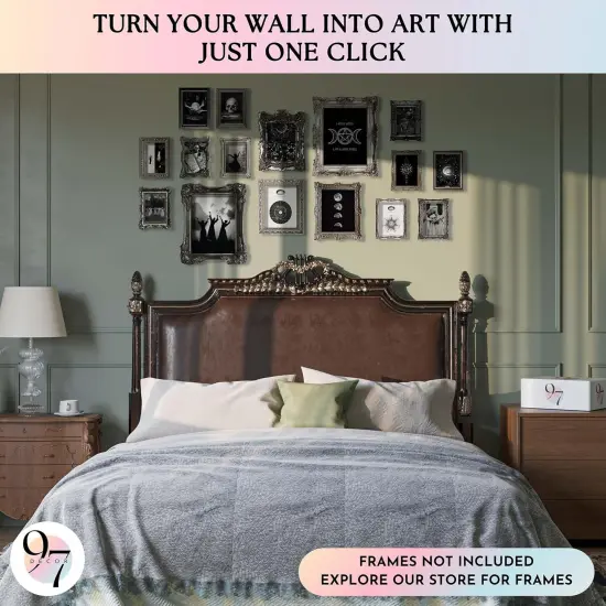 LARGE 11x14 Vintage Gothic Witchy Wall {2}