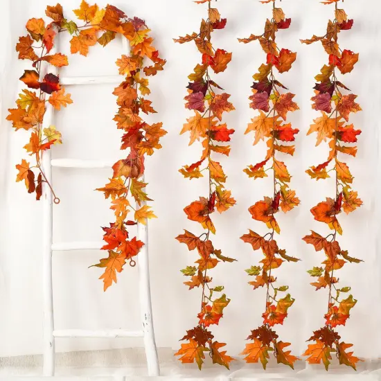 4 Pcs Fall Maple Leaf, 5.9Ft/Piece {1}