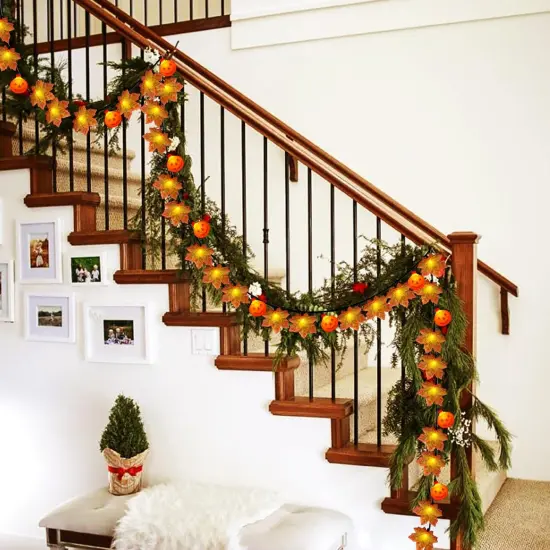 Fall Pumpkin Garland Lights {4}