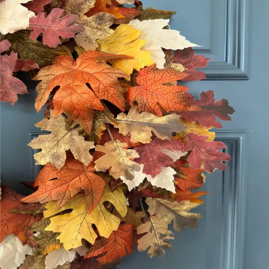 24" Artificial Fall Wreath {4}