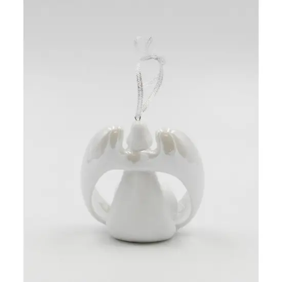 Ceramic Angel With Holy Family Nativity Light Cover Ornament, Home D&eacute;cor, Religious D&eacute;cor, Religious Gift, Church D&eacute;cor, Baptism Gift {3}