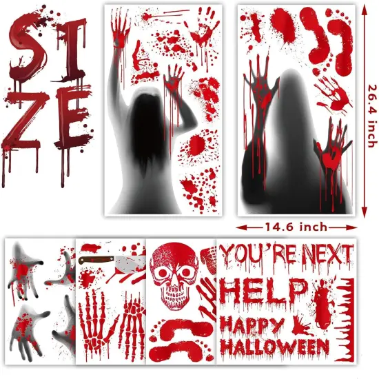 Large Spooky Halloween Window Decorations {2}