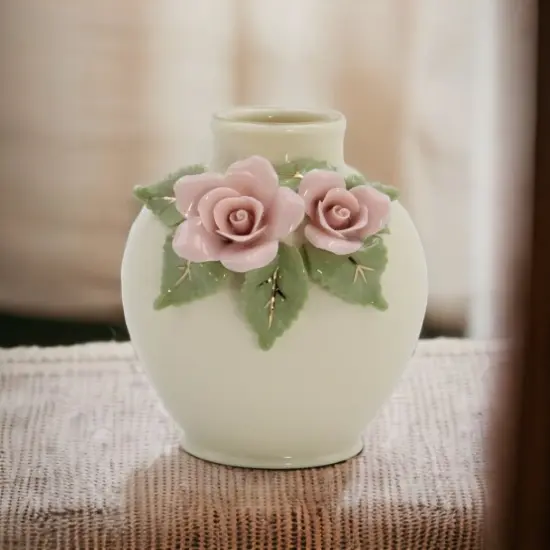 Mini Size Ceramic Rose Flowers Vase, Home D&eacute;cor, Gift for Her, Gift for Mom, Spring Decor {1}