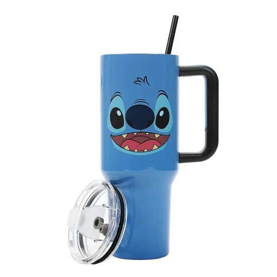 Stitch Face 40oz Blue Stainless Tumbler {5}