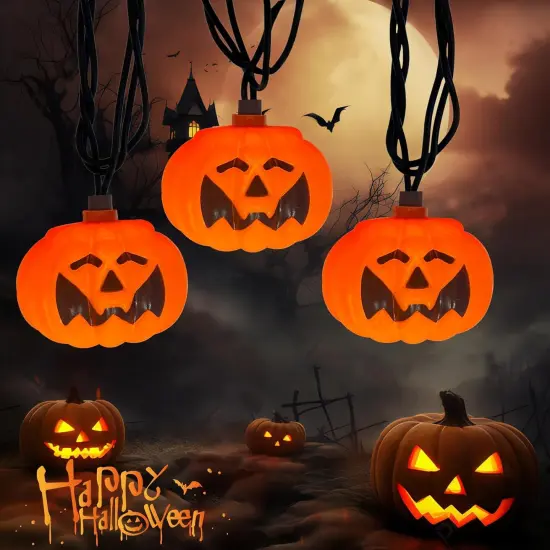 Halloween Pumpkin String Lights Outdoor {1}