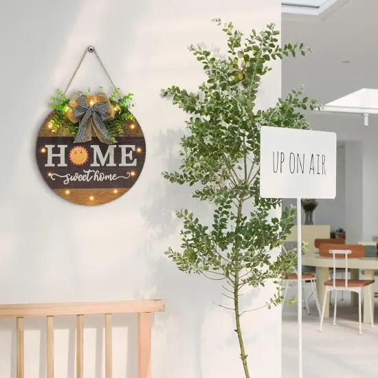 Interchangeable Welcome Sign for Front Door with 14 Changeable Icons {5}