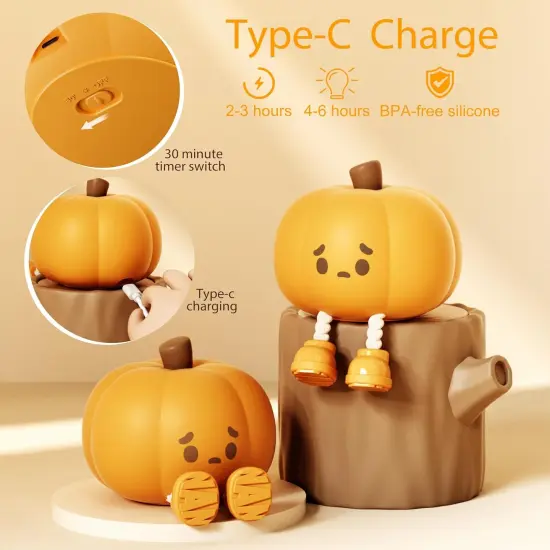 Cute Pumpkin LED Night Light {5}