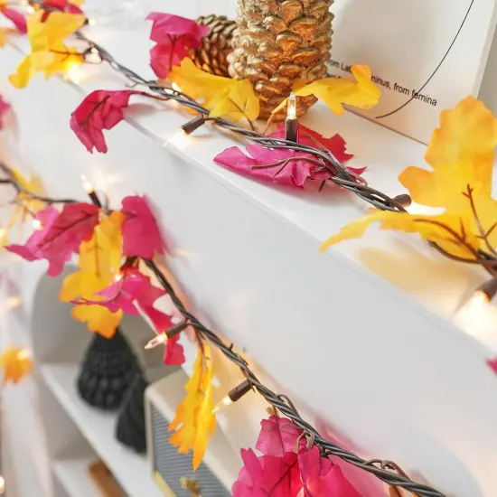 Fall Decor Lighted Fall Garland 9FT {3}