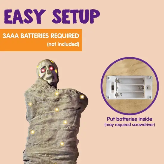 65" Halloween Decoration Cocoon Corpse, Animated Hanging Dead Body {3}