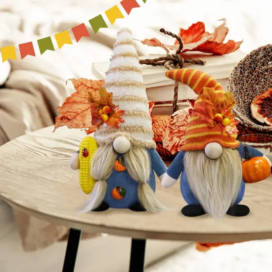 2Pack Handmade Fall Harvest Gnome Plush {5}