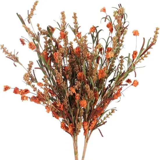 2 Bundles Artificial Fall Flowers Stem {1}