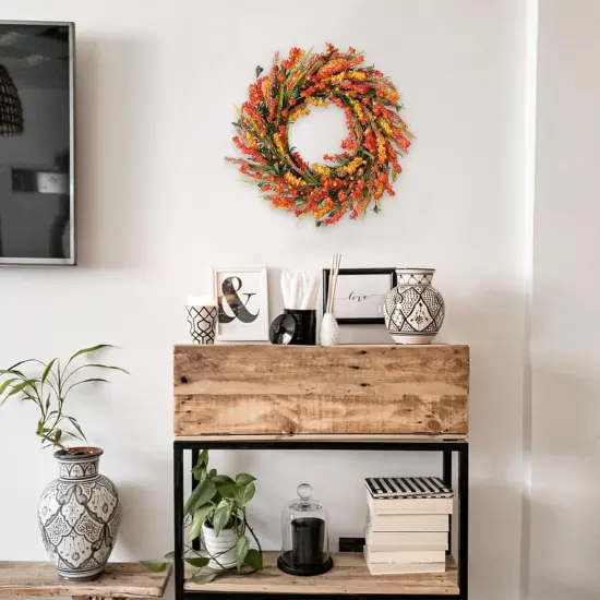 22 Inch Fall Flower Wreath {3}