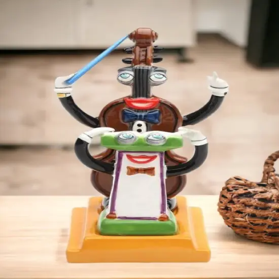 Ceramic Music Conductor and Podium Salt and Pepper Shakers, Home Decor, Kitchen Decor, Gift for Musician, String Instrument {2}