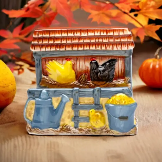 Ceramic Rooster Napkin Holder, Home D&eacute;cor, Gift for Her, Gift for Mom, Kitchen D&eacute;cor, Farmhouse D&eacute;cor, Fall Decor {1}