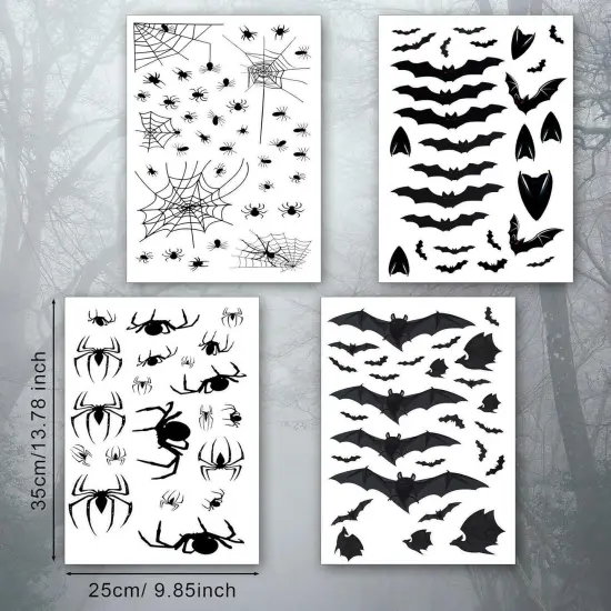 4 Sheets Halloween Window Clings {2}